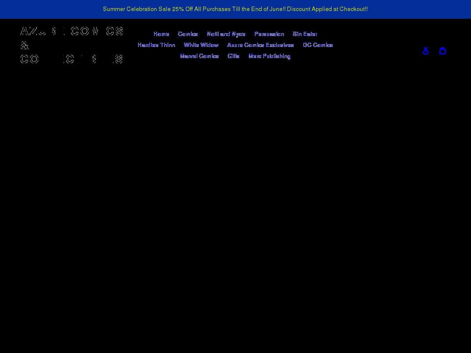 azurecomics.com shopify website screenshot