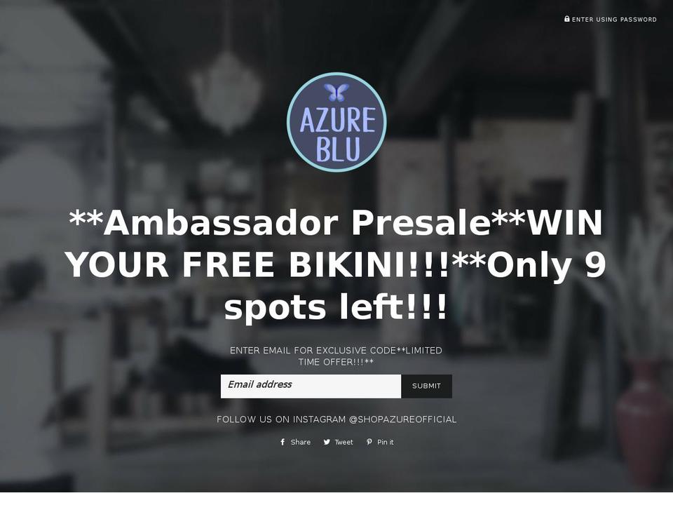 azureofficial.com — Shopify storefront screenshot