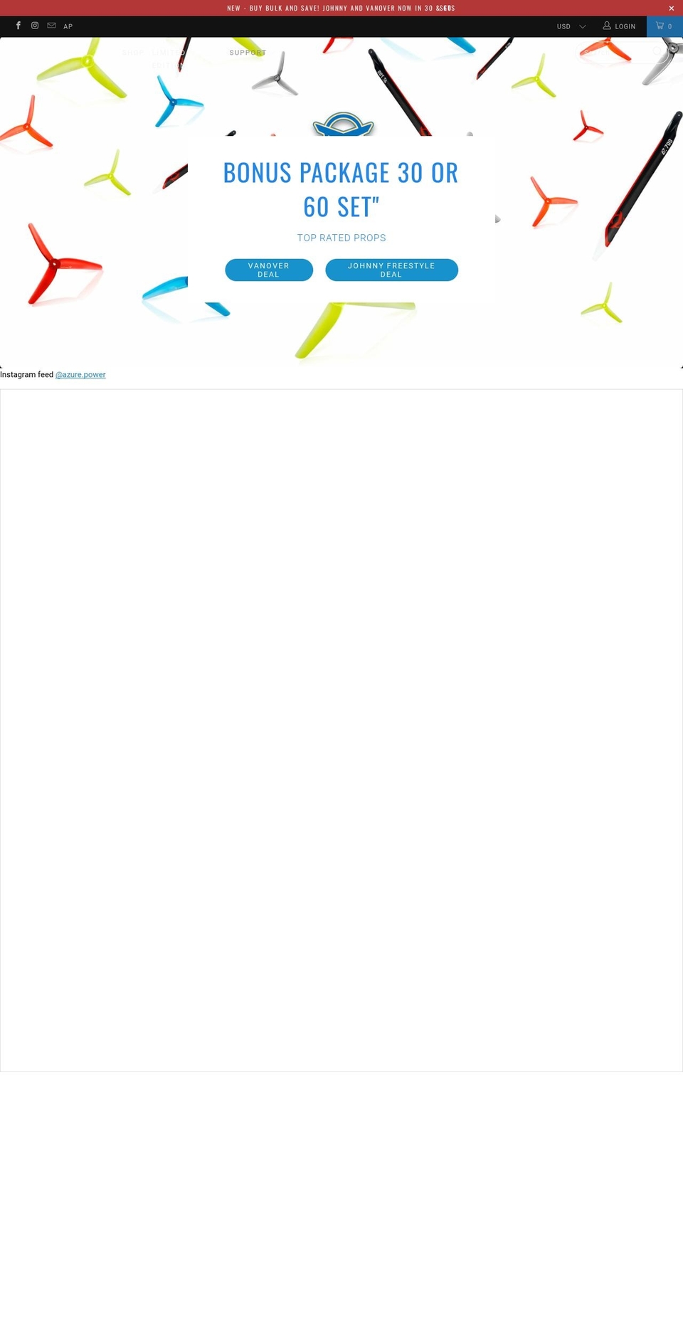 azurepowerusa.com — Shopify storefront screenshot