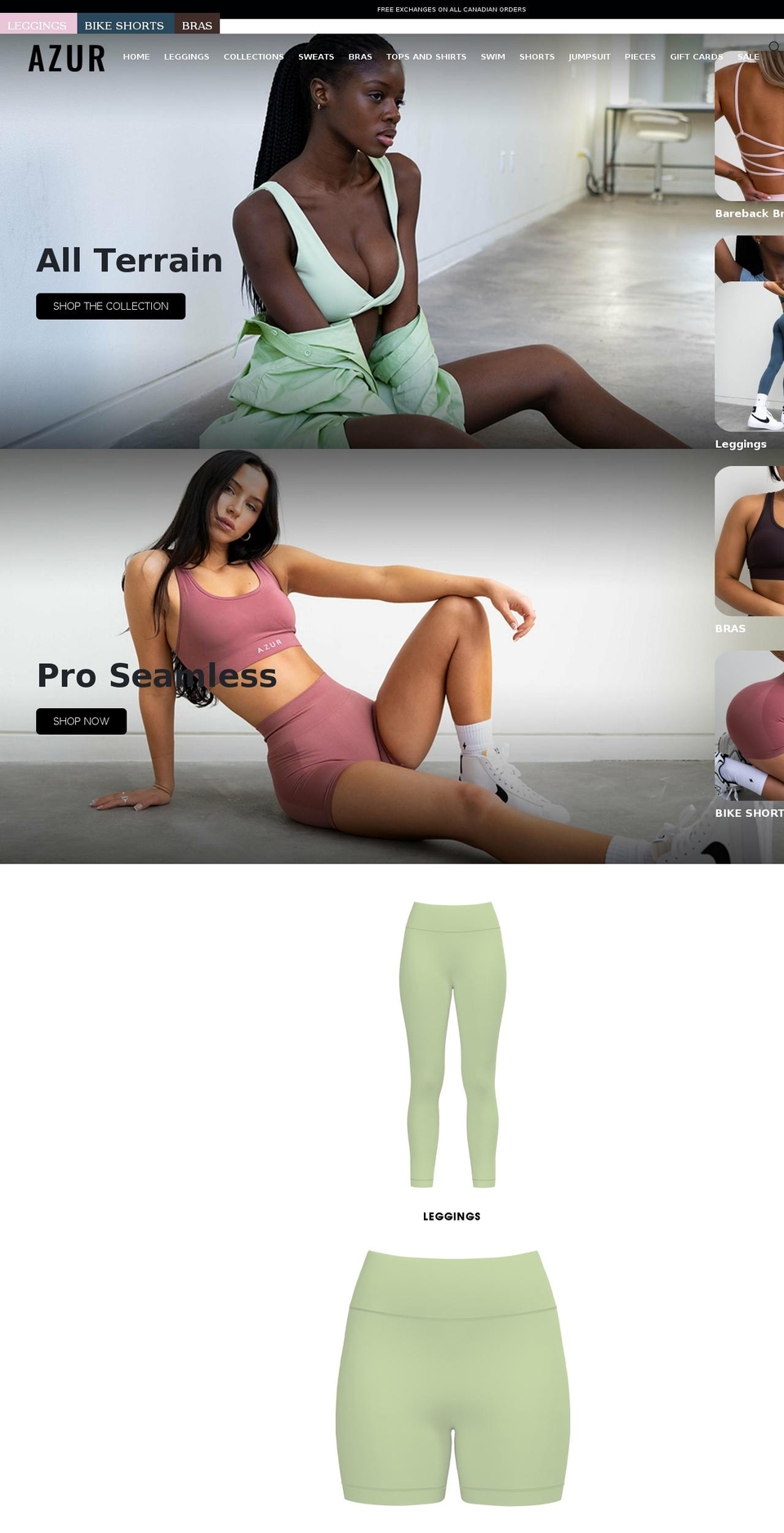 azurfit.com shopify website screenshot