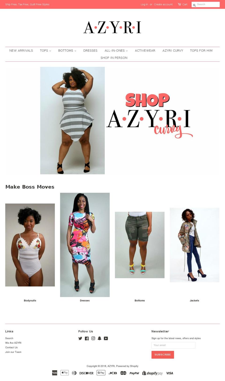 azyri.com — Shopify storefront screenshot