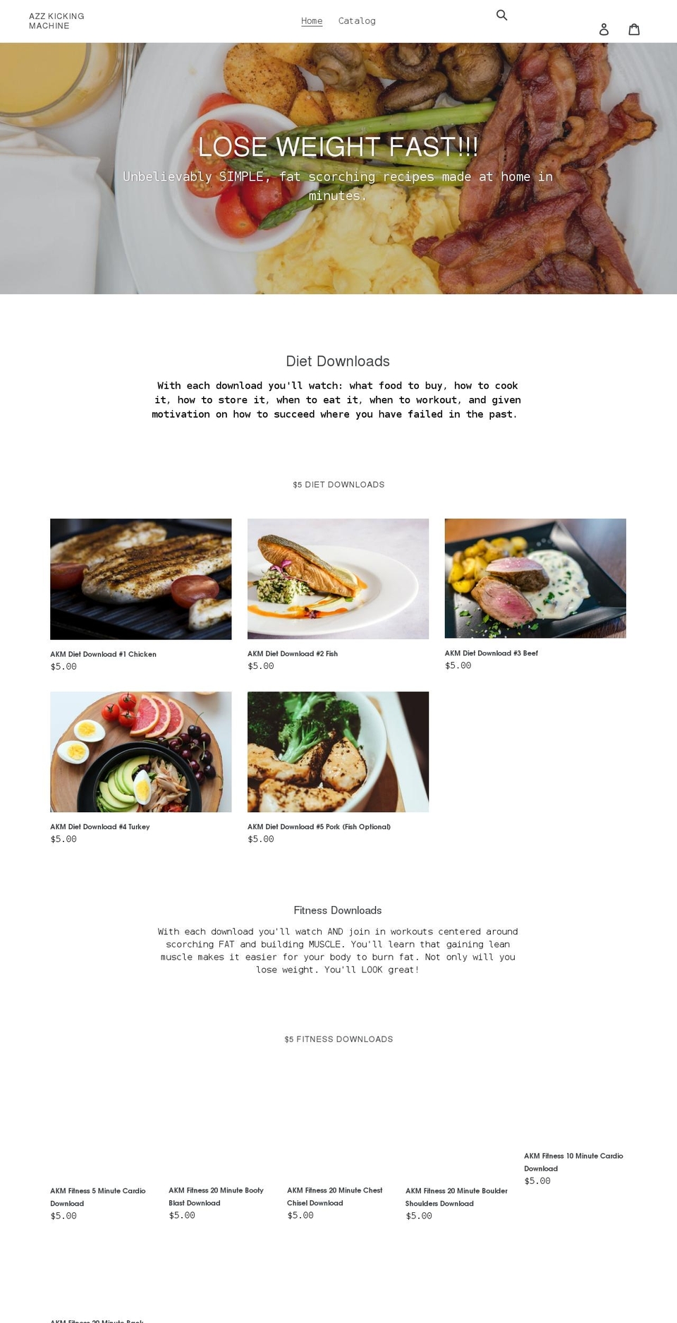 azzkickingmachine.com shopify website screenshot
