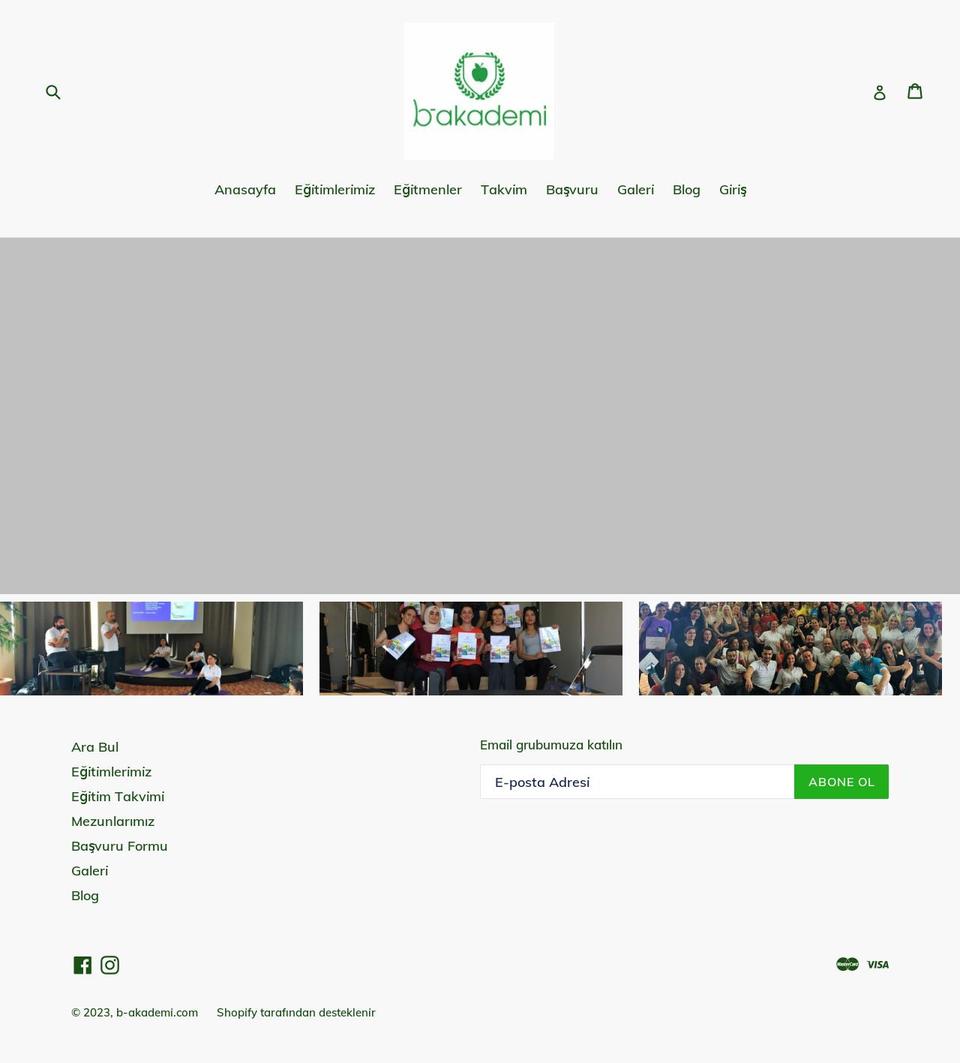 b-akademi.com — Shopify storefront screenshot