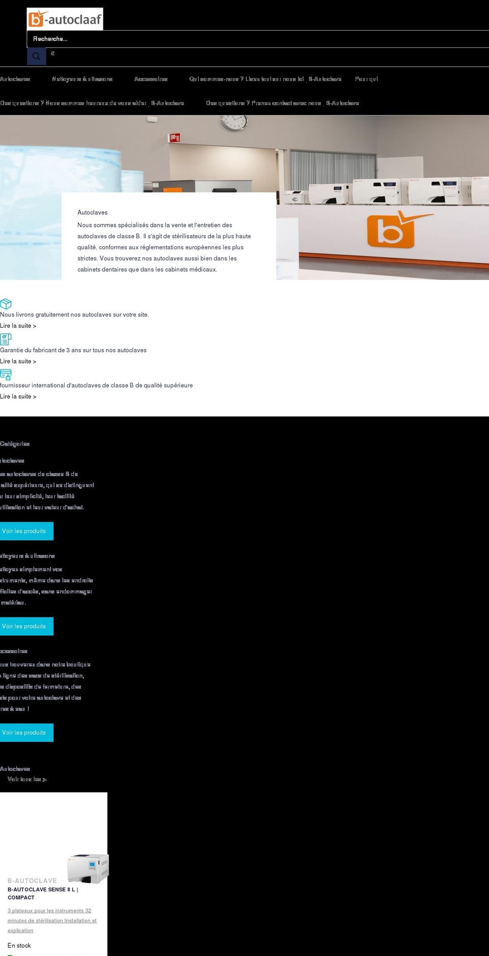 b-autoclave.fr shopify website screenshot