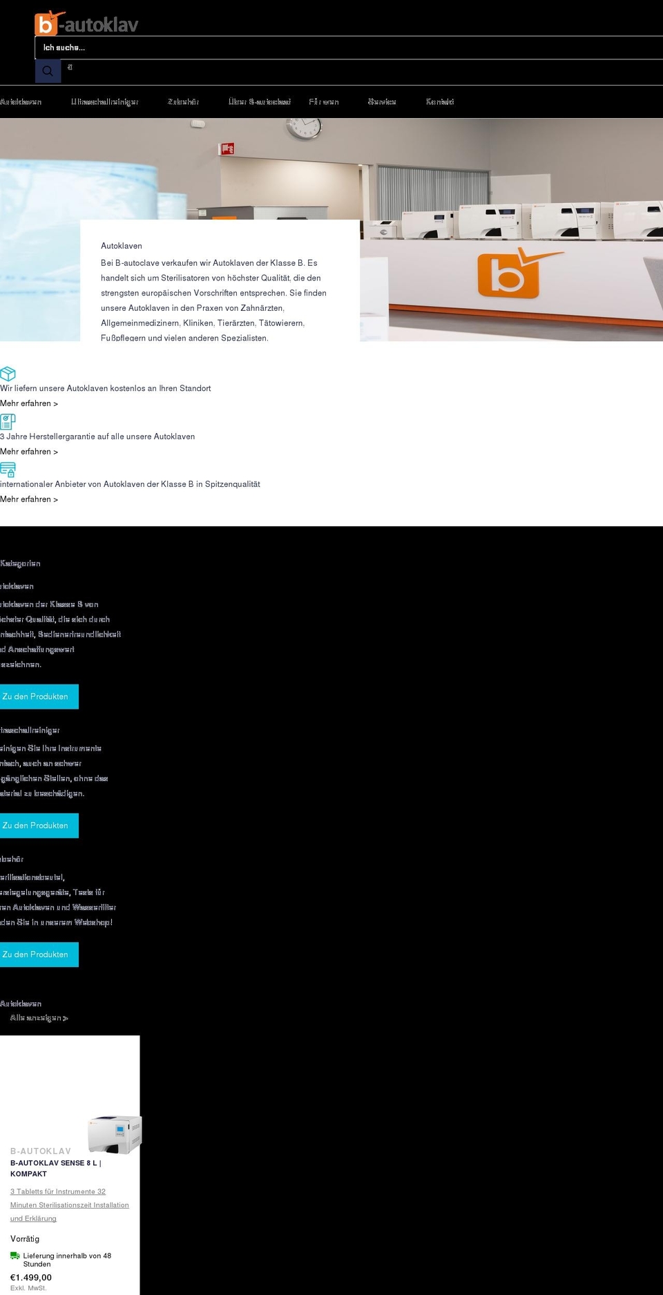 b-autoklav.de shopify website screenshot