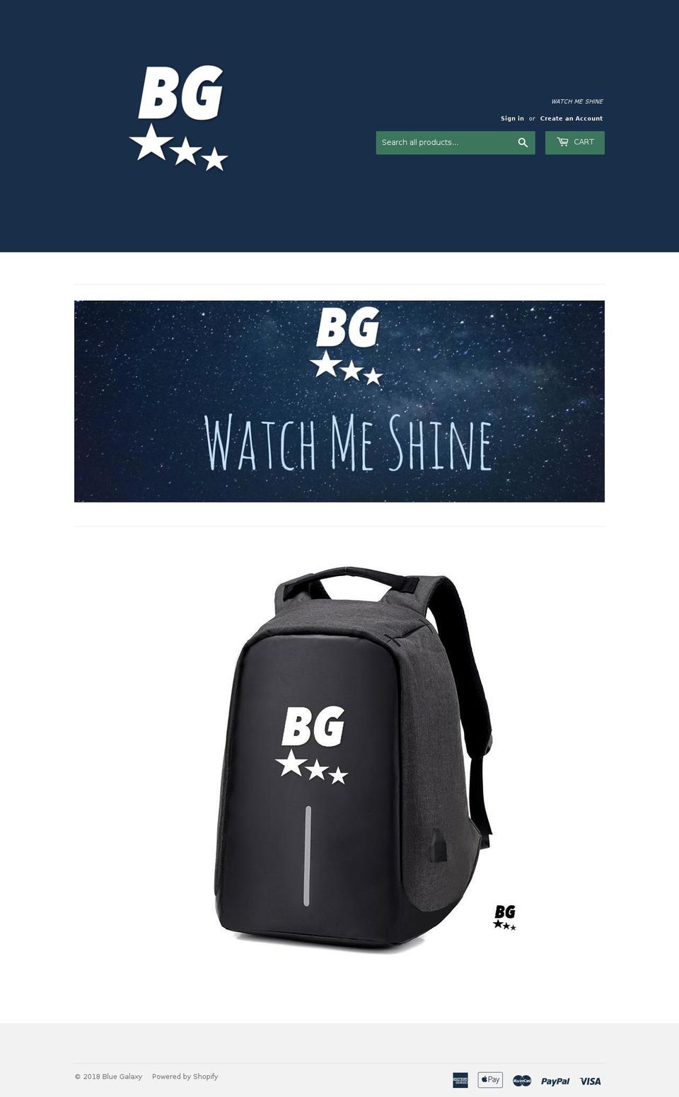 b-galaxy.com shopify website screenshot