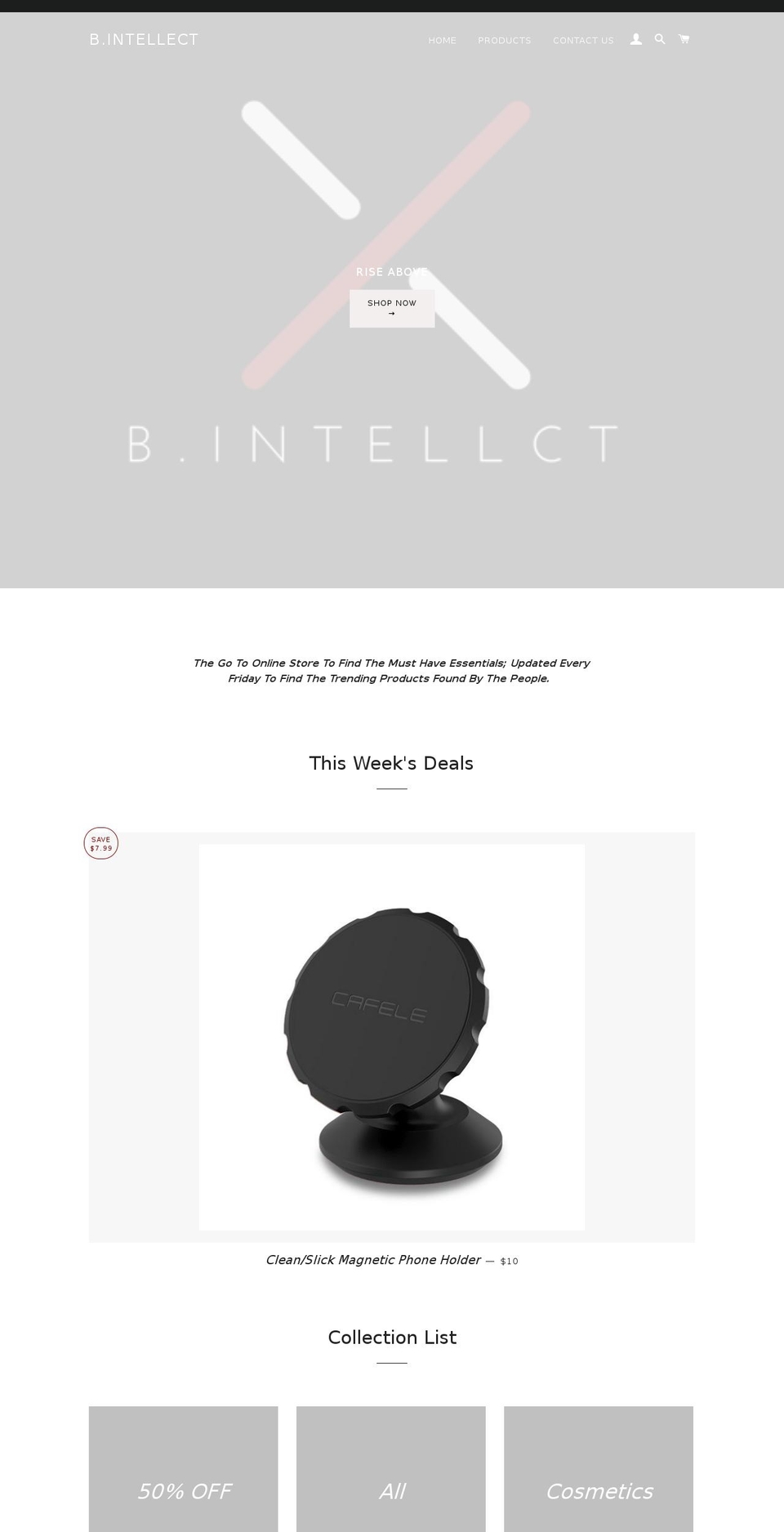 b-intellect.com — Shopify storefront screenshot