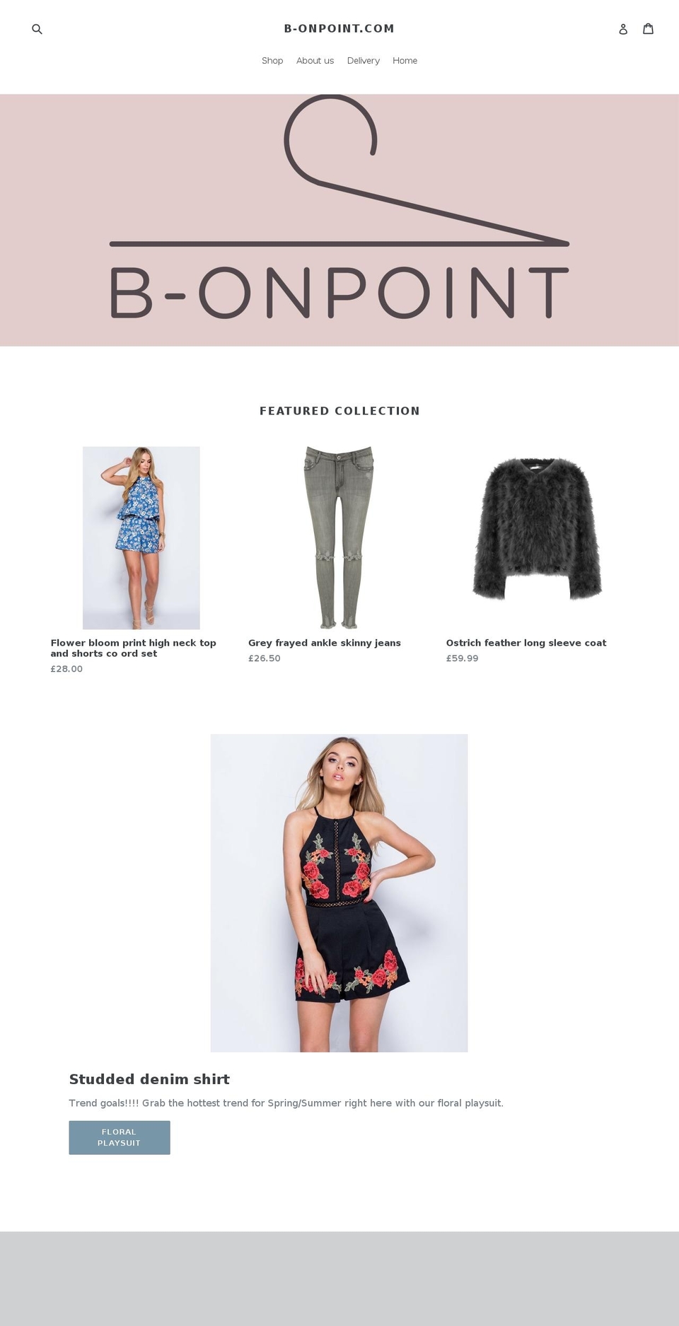 b-onpoint.com shopify website screenshot