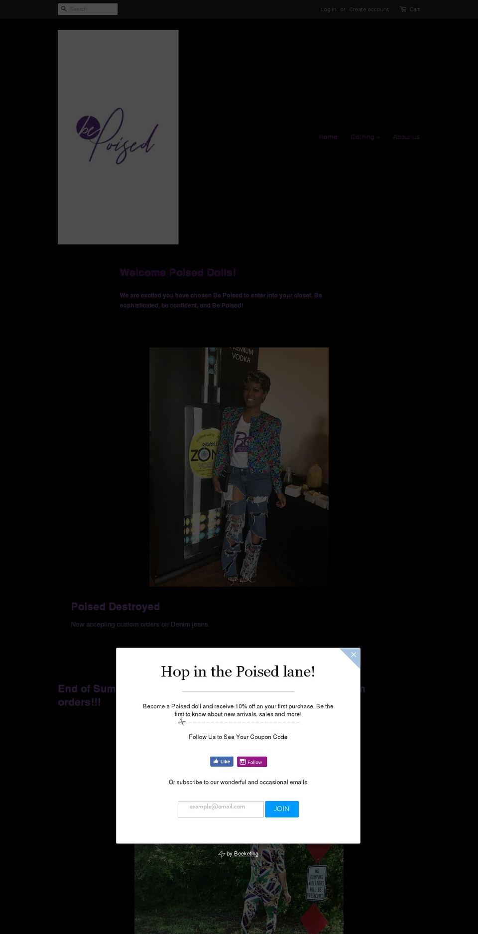 b-poised.com — Shopify storefront screenshot