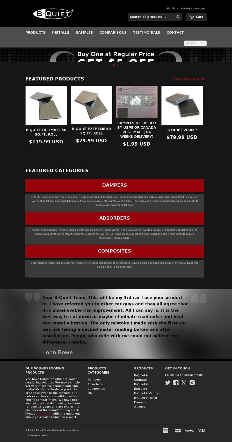 b-quite.com shopify website screenshot