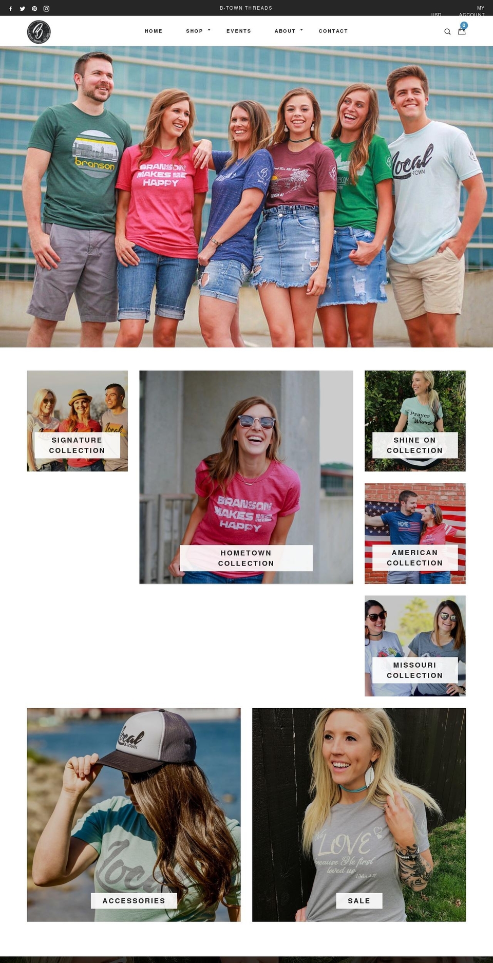b-townthreads.com — Shopify storefront screenshot