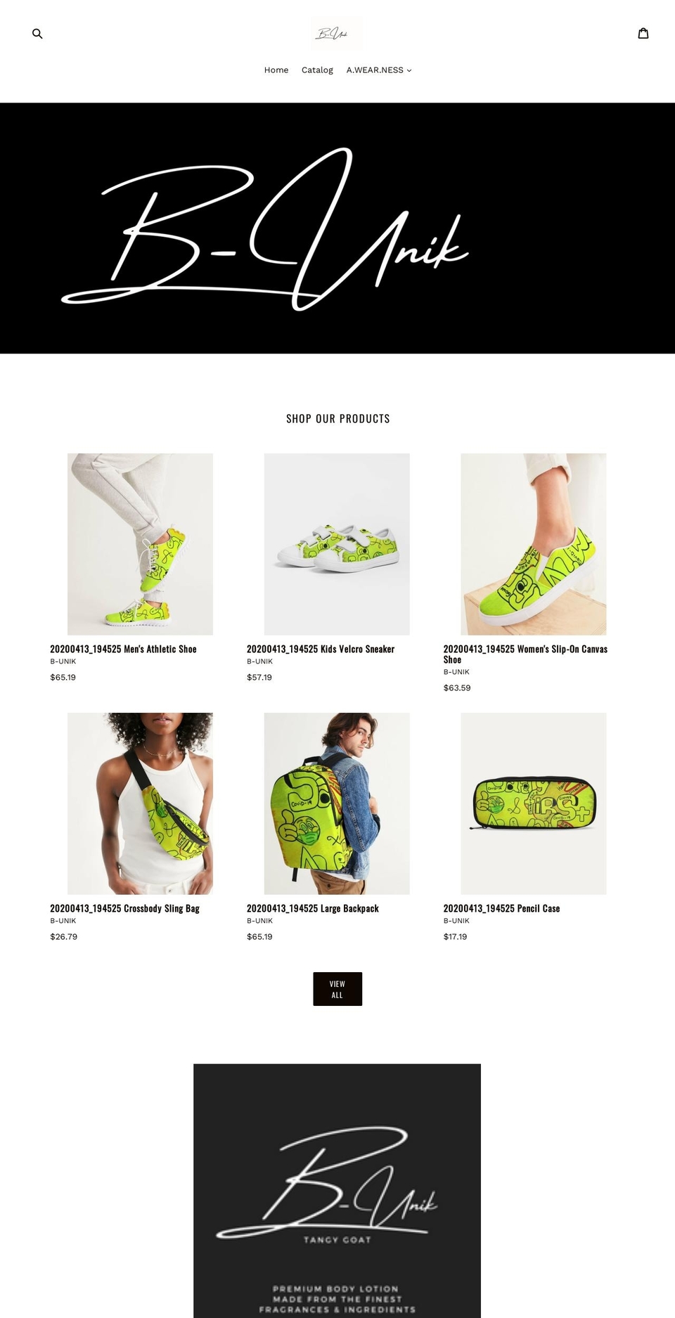 b-unikstore.shop shopify website screenshot