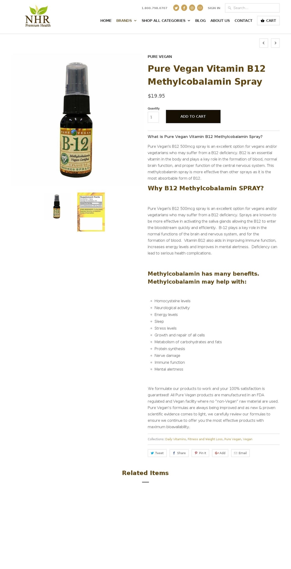 b12vegan.com shopify website screenshot