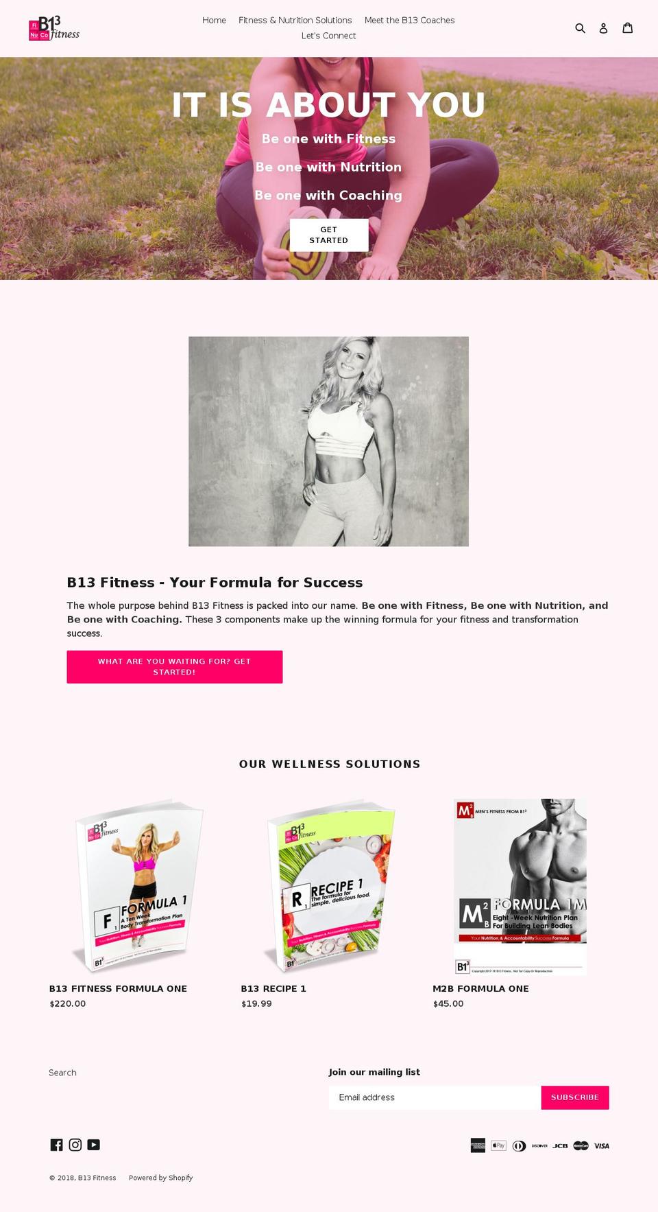 b13fit.com — Shopify storefront screenshot