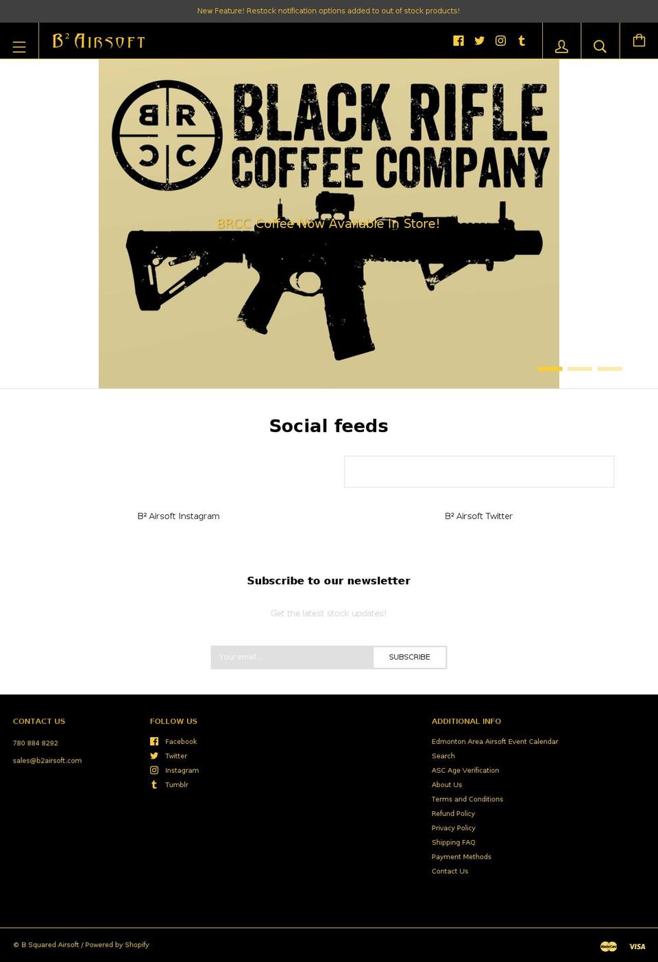 b2airsoft.com shopify website screenshot