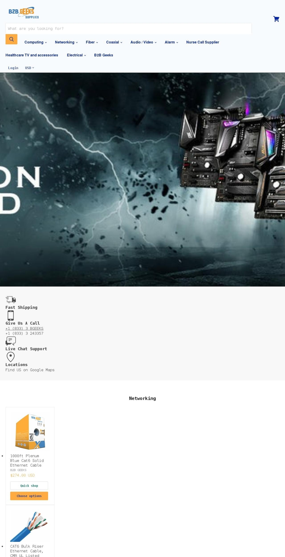 b2bgeekssupplies.com shopify website screenshot