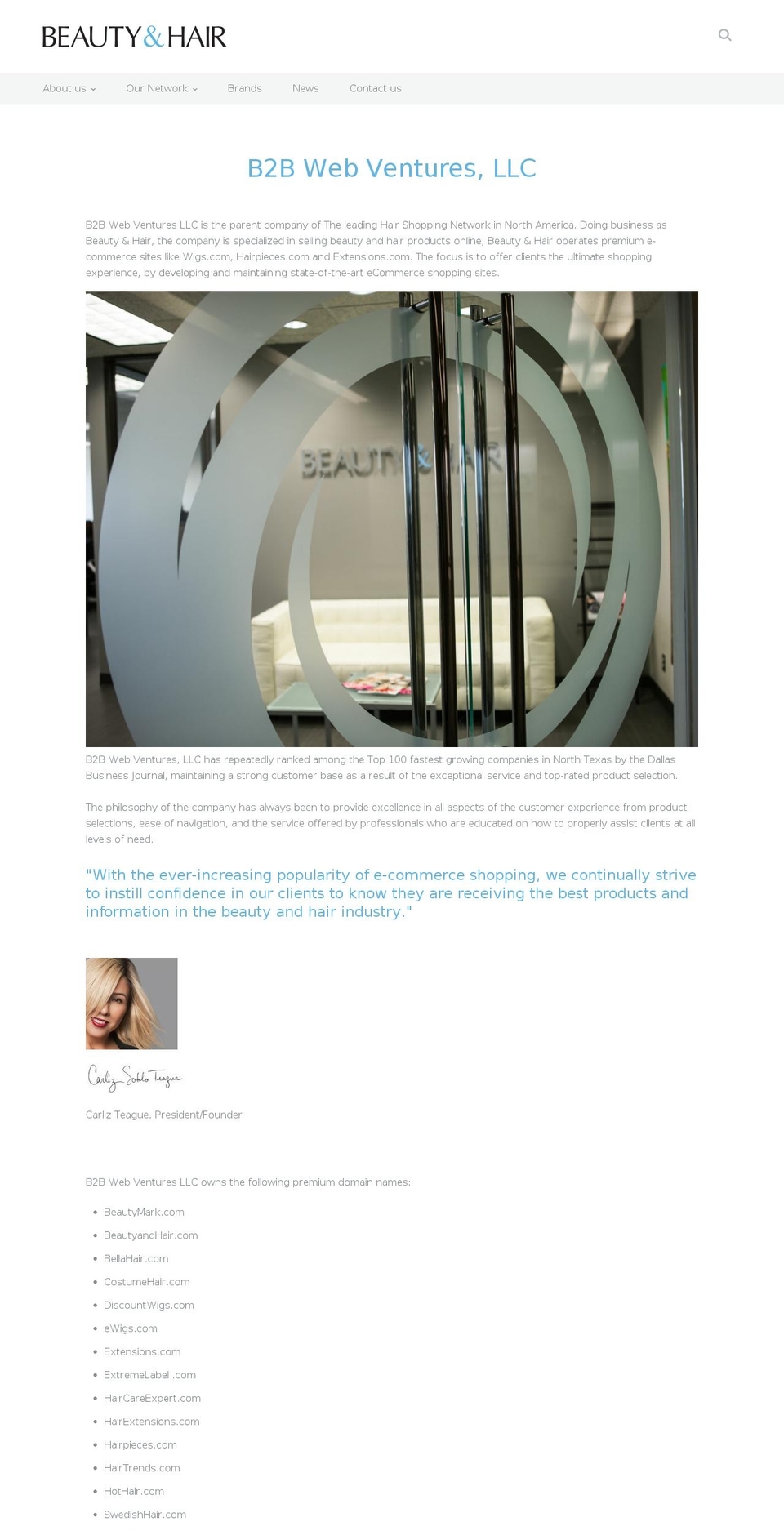 b2bwebventures.com shopify website screenshot