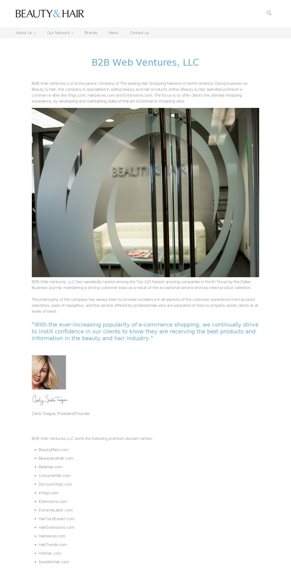 b2bwebventures.net shopify website screenshot