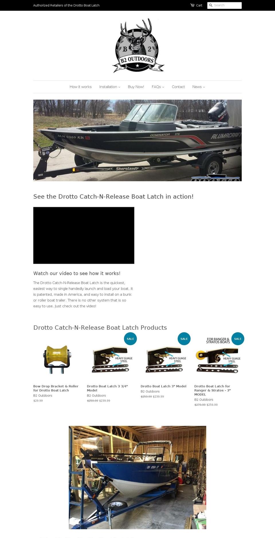 b2outdoors.com shopify website screenshot