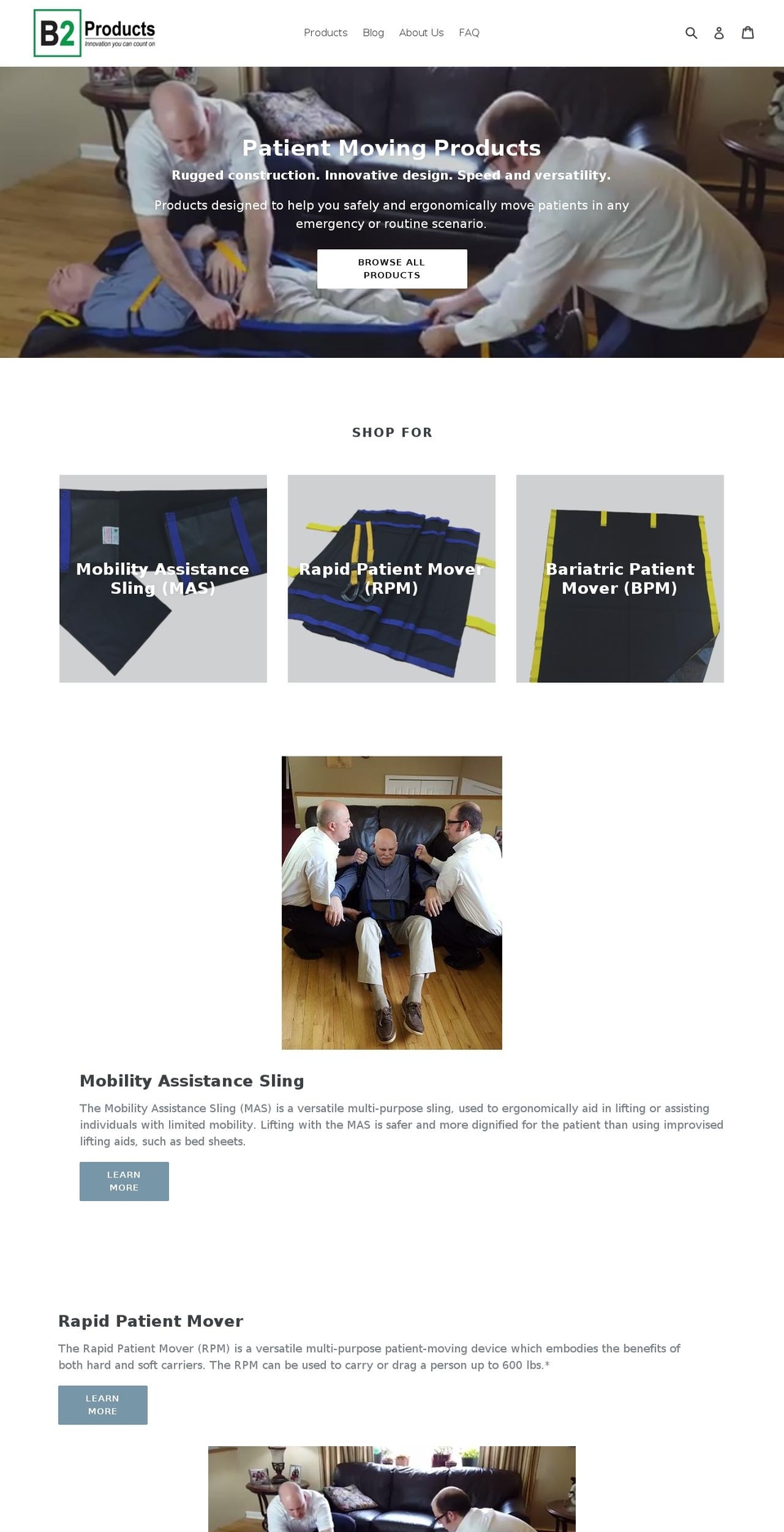 b2products.com shopify website screenshot