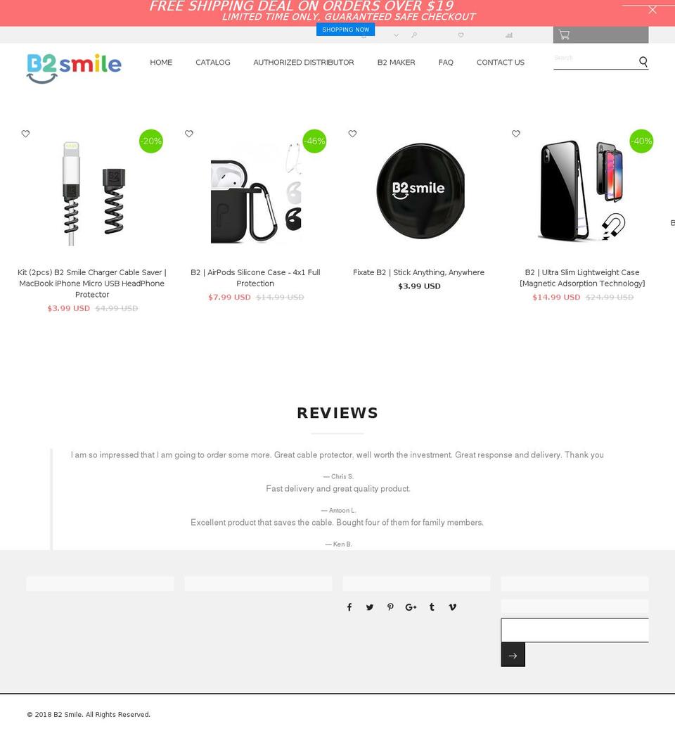 b2smile.website shopify website screenshot