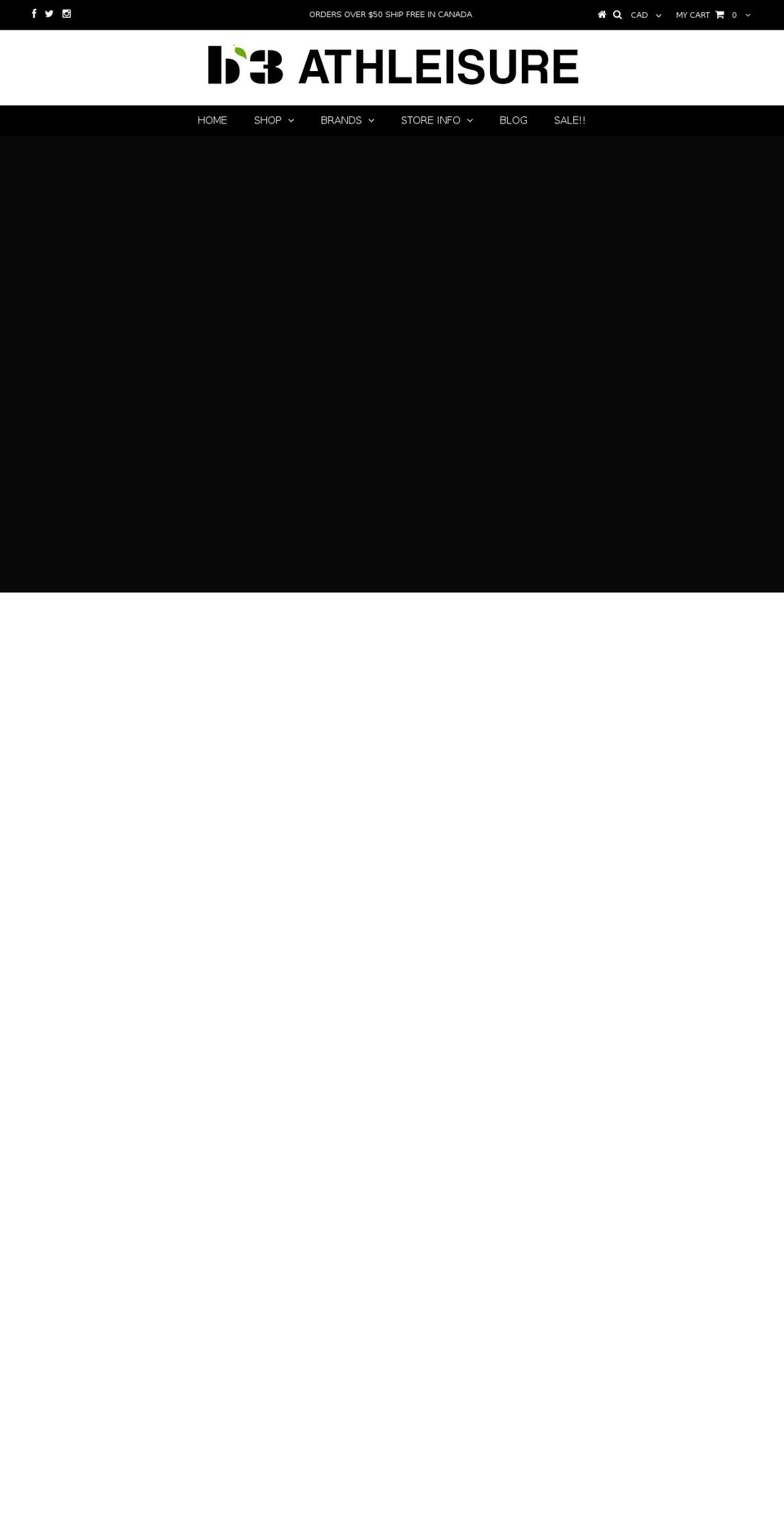 b3athleisure.com shopify website screenshot