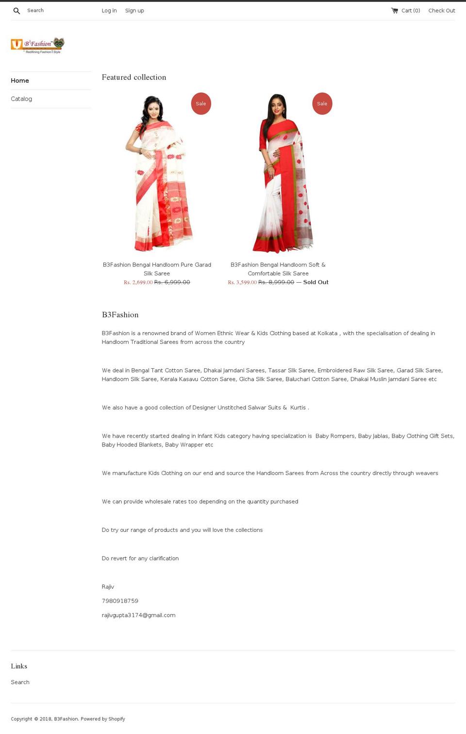 b3fashion.com — Shopify storefront screenshot