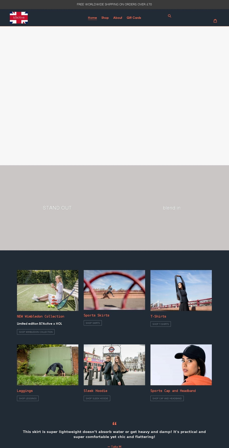 b7active.com shopify website screenshot