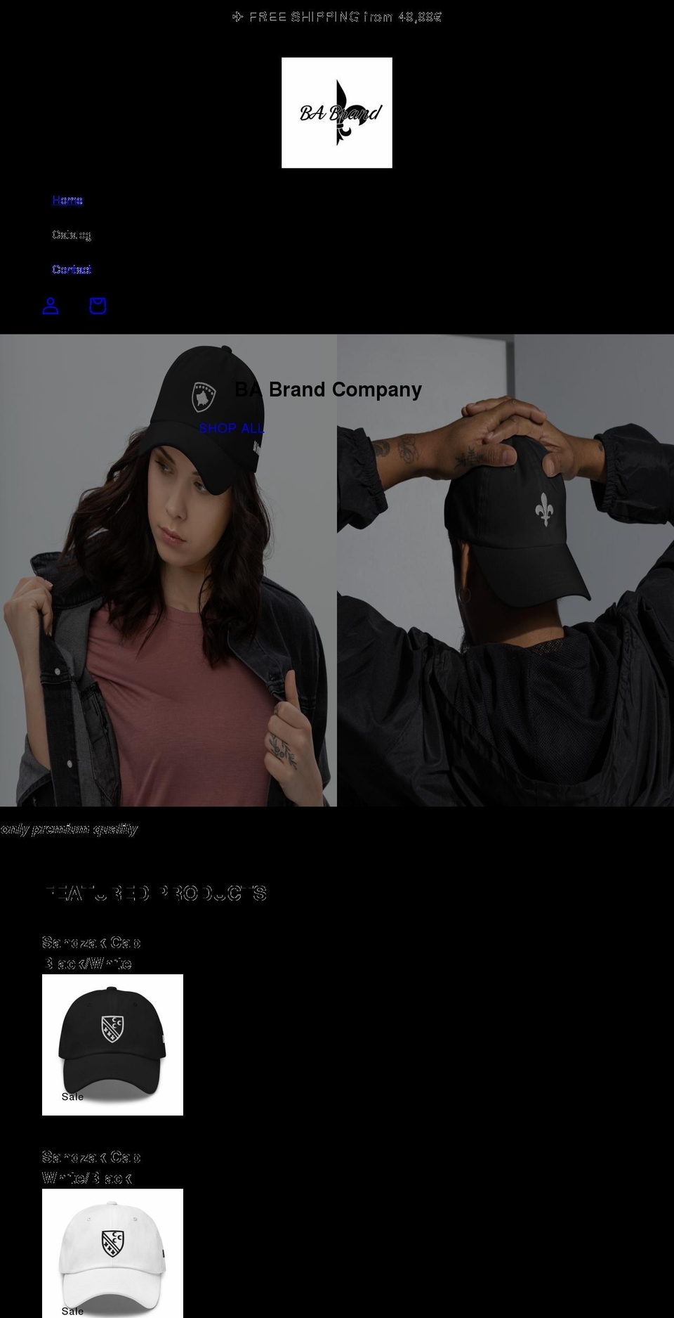 ba-brand.com shopify website screenshot