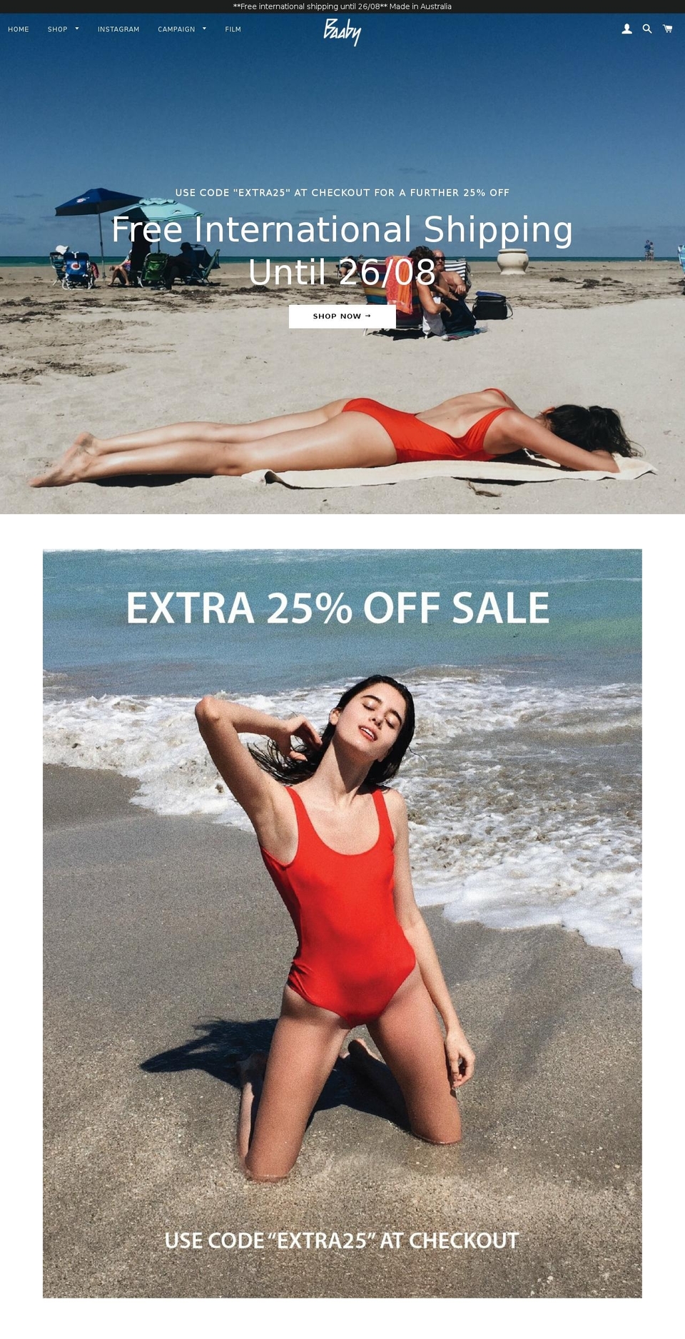 baaby.com.au shopify website screenshot