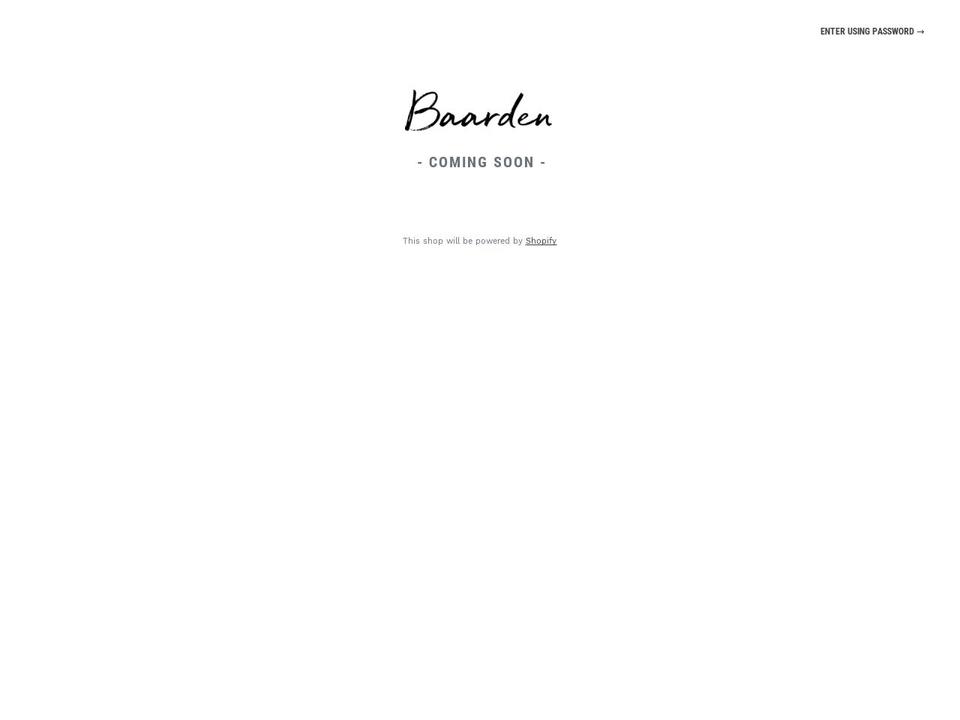 baarden.com shopify website screenshot