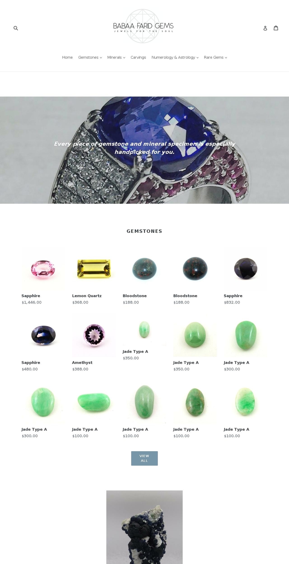 babaafaridgsr.com — Shopify storefront screenshot