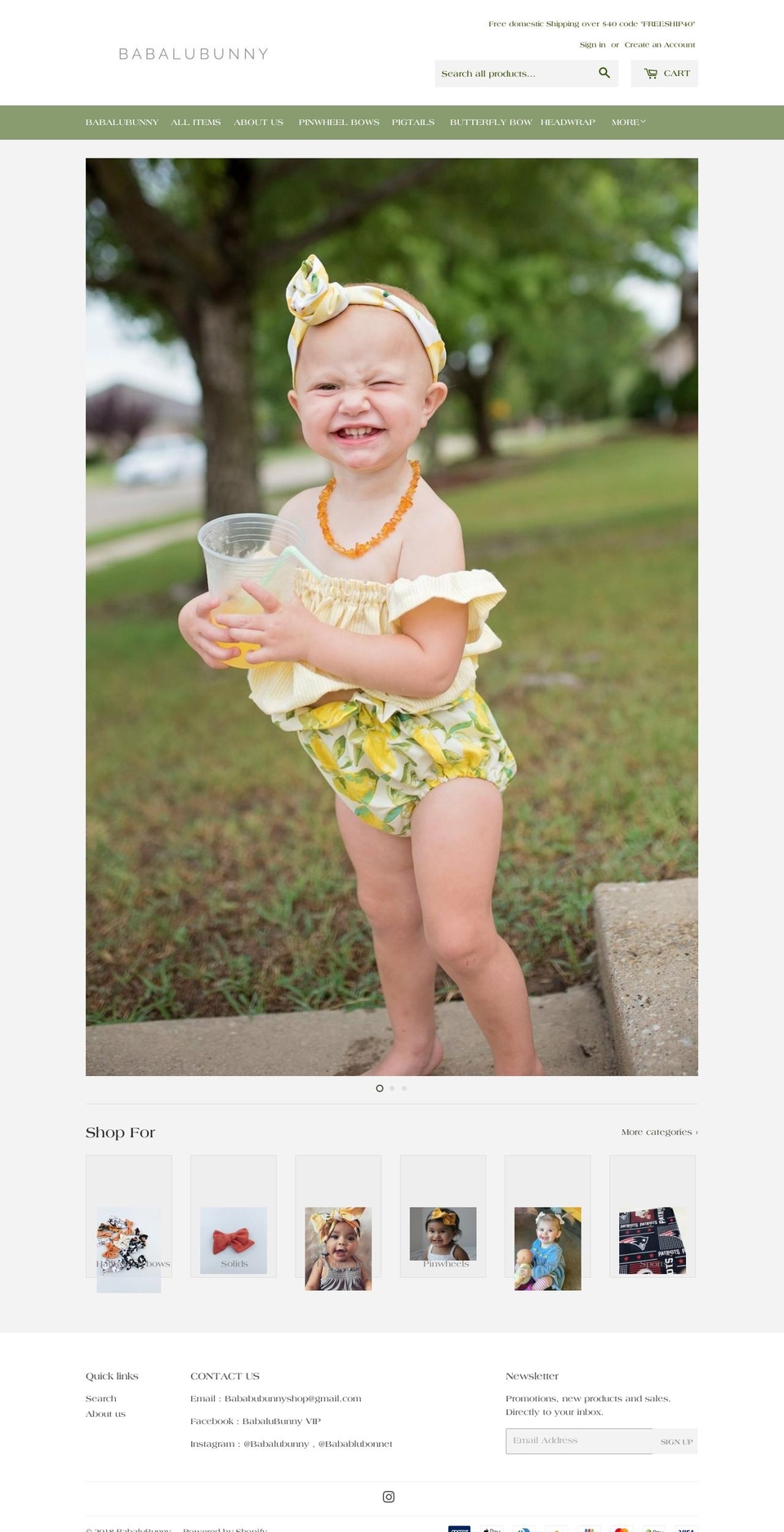 babalubunny.com shopify website screenshot