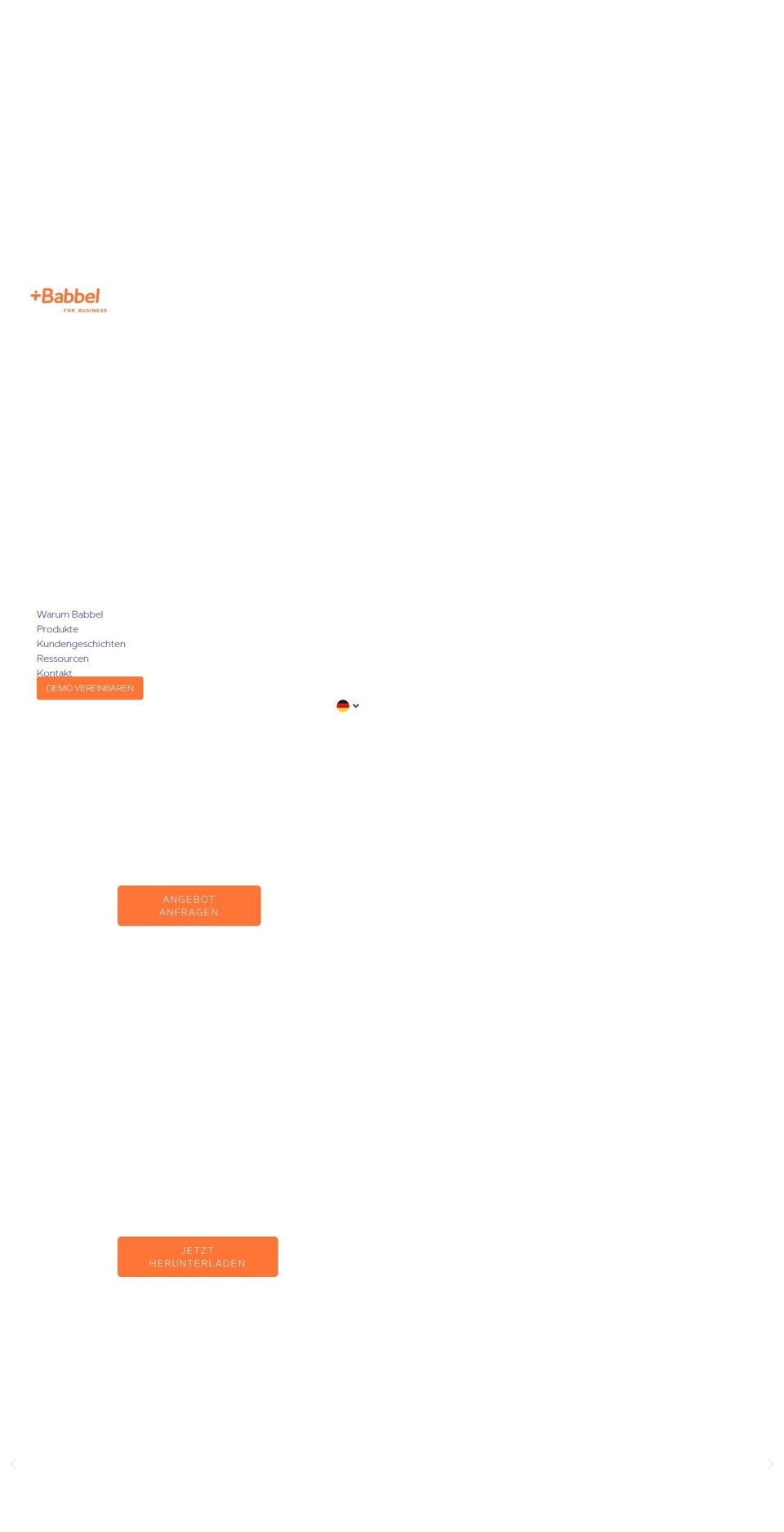 babbelfuerunternehmen.de shopify website screenshot