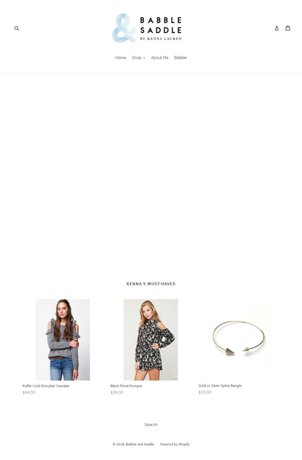 babbleandsaddle.com — Shopify storefront screenshot