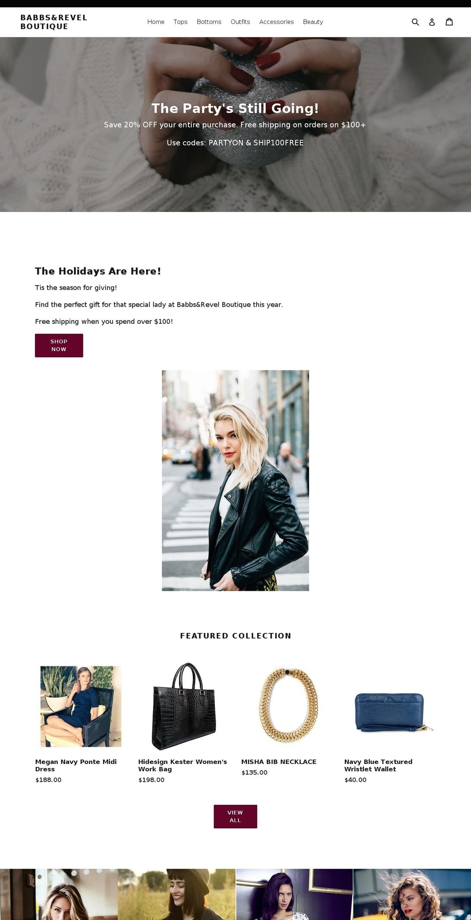 babbsandrevel.com shopify website screenshot