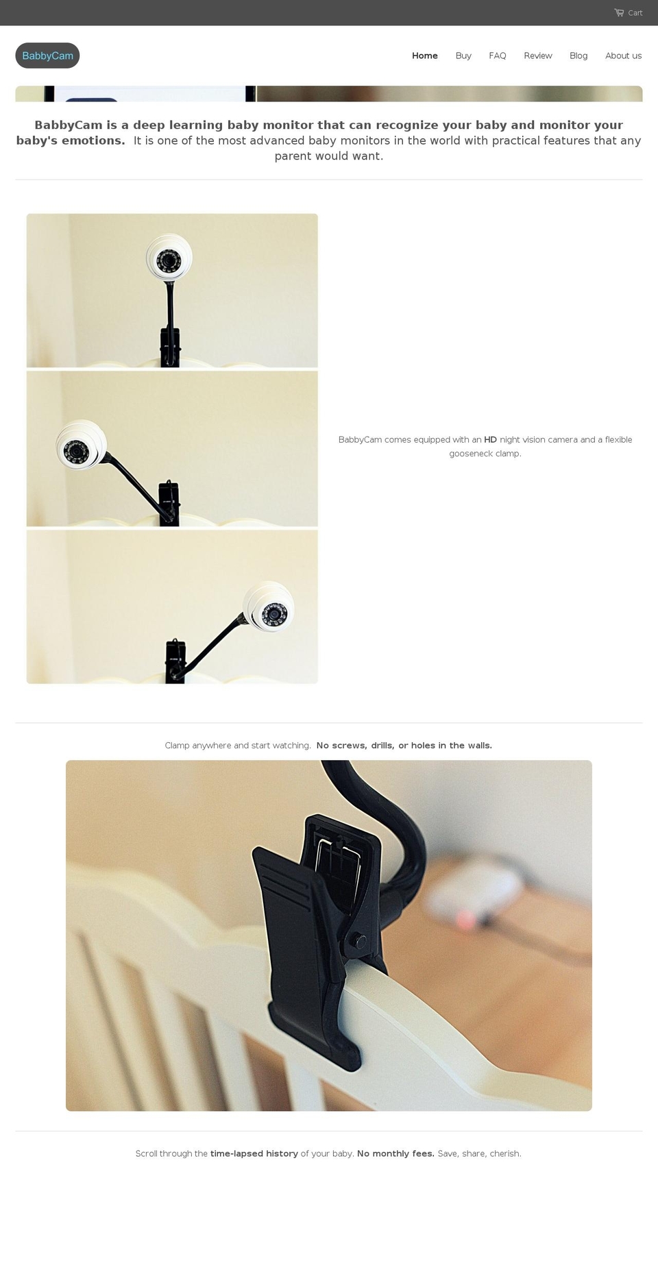 babbycam.com shopify website screenshot