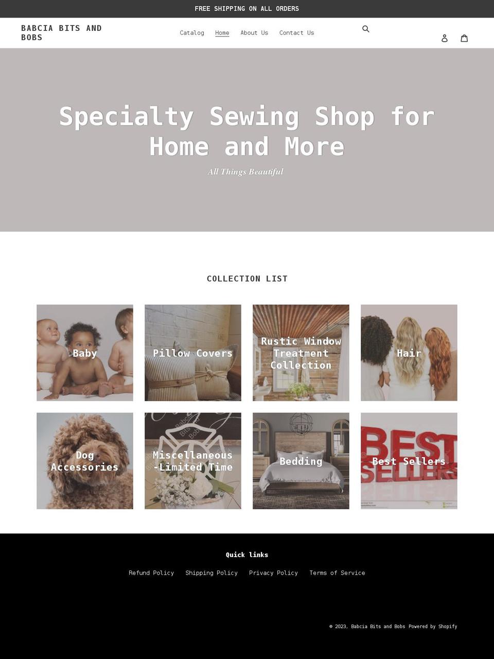 babciabitsandbobs.com shopify website screenshot