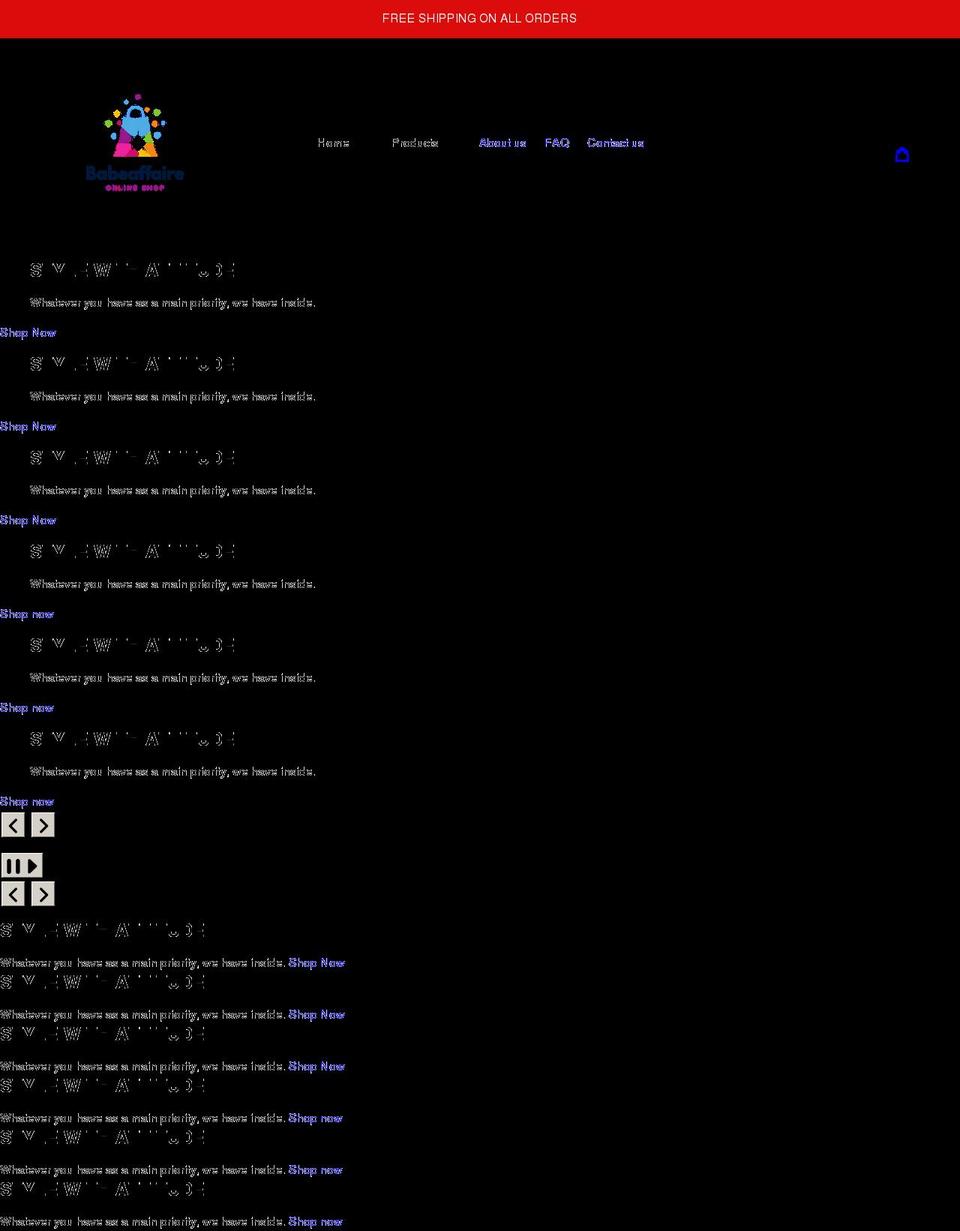 babeaffaire.com shopify website screenshot
