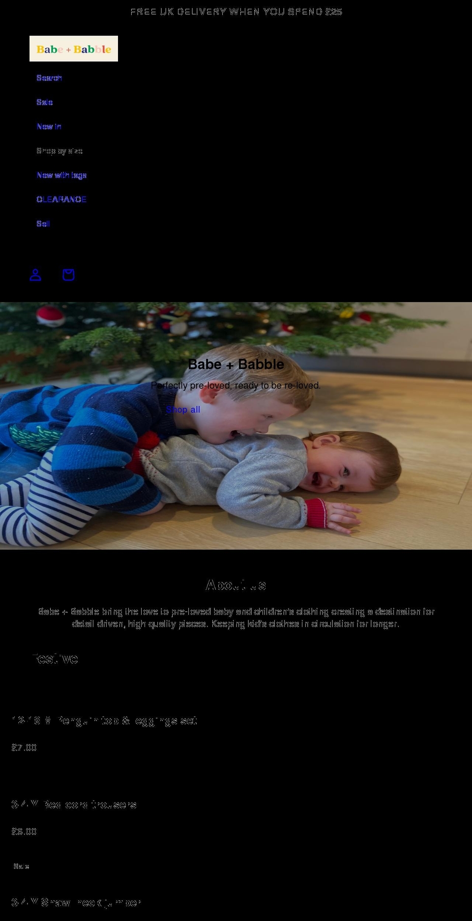 babeandbabble.com shopify website screenshot