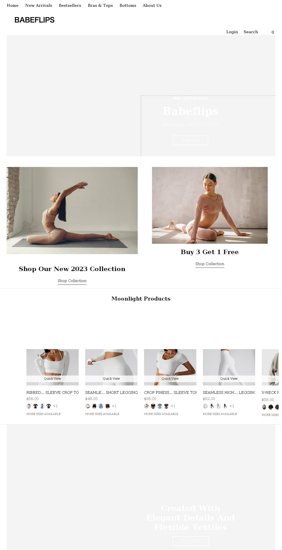 babeflips.com shopify website screenshot