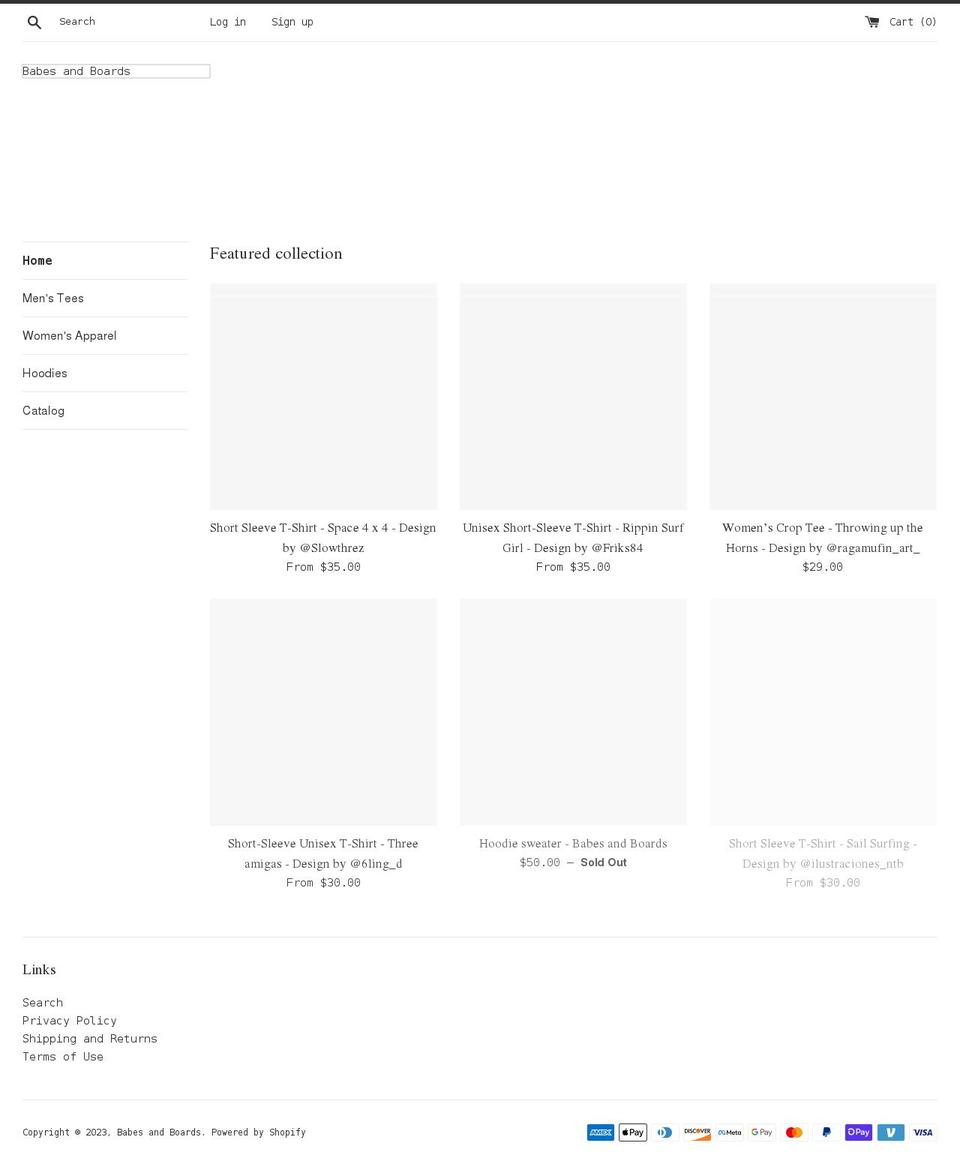 babesandboards.com shopify website screenshot