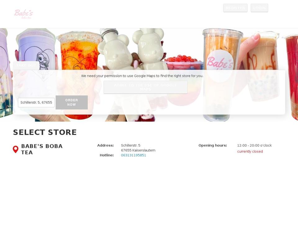 babesbobatea.com shopify website screenshot