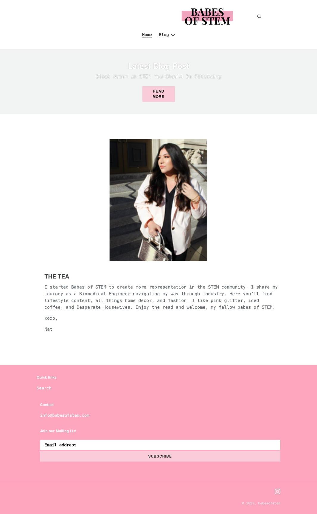 babesofstem.com shopify website screenshot
