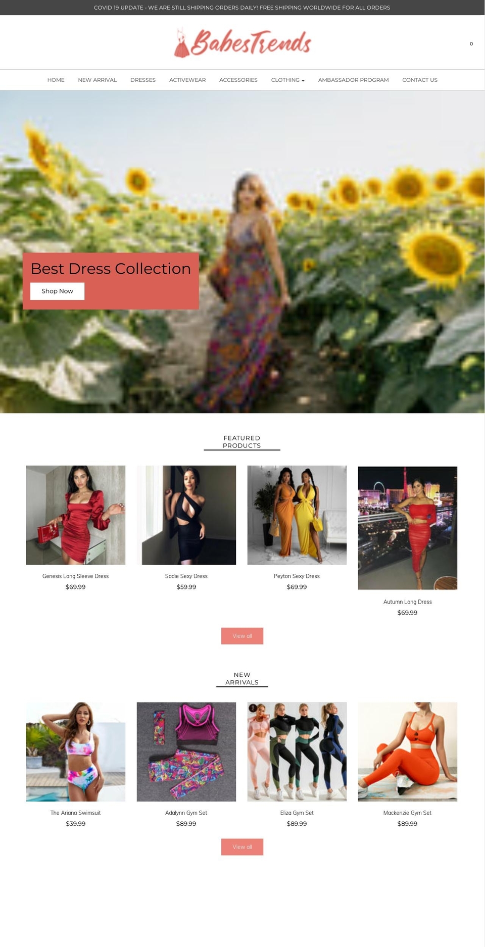 babestrends.com shopify website screenshot