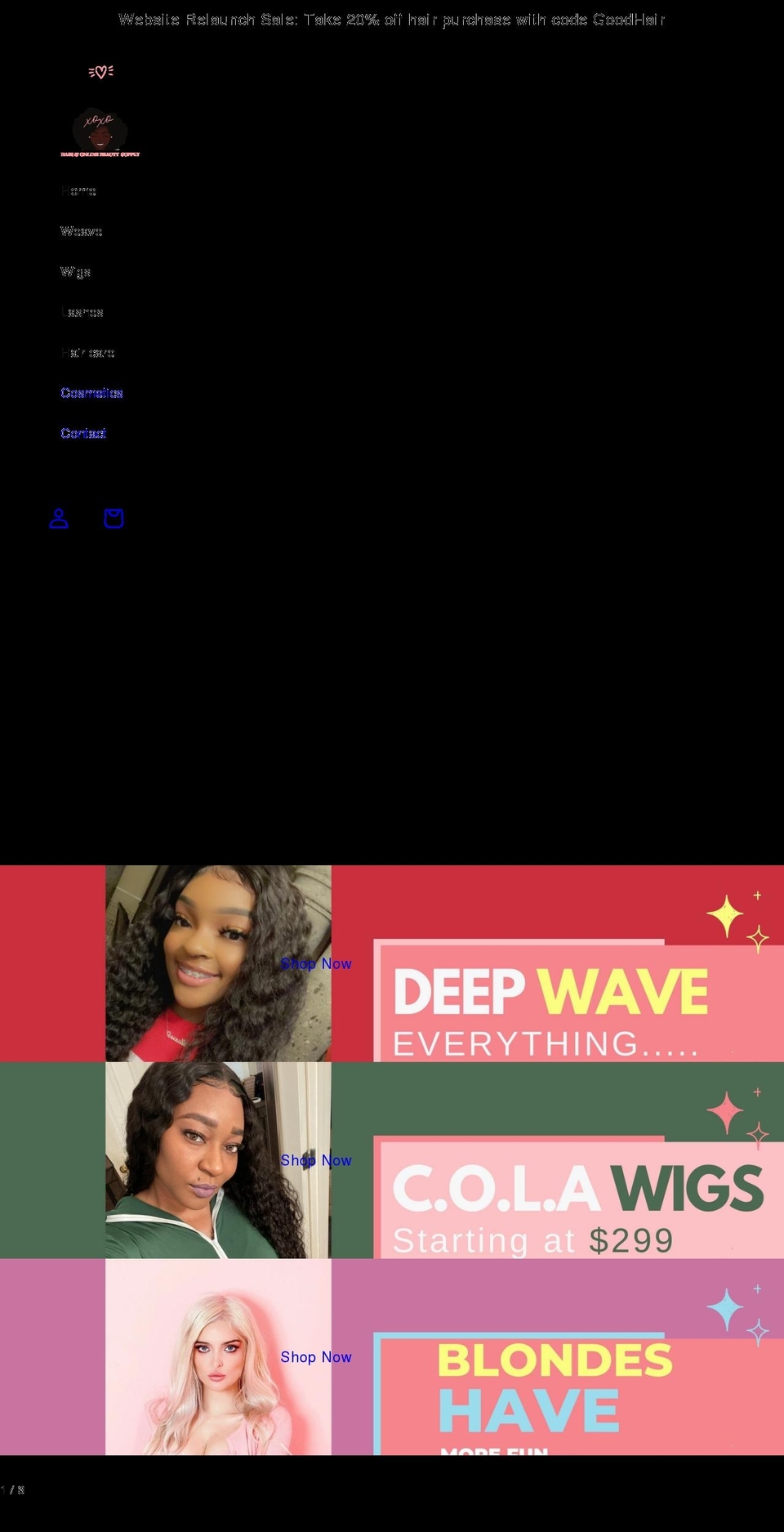 babevehair.com shopify website screenshot