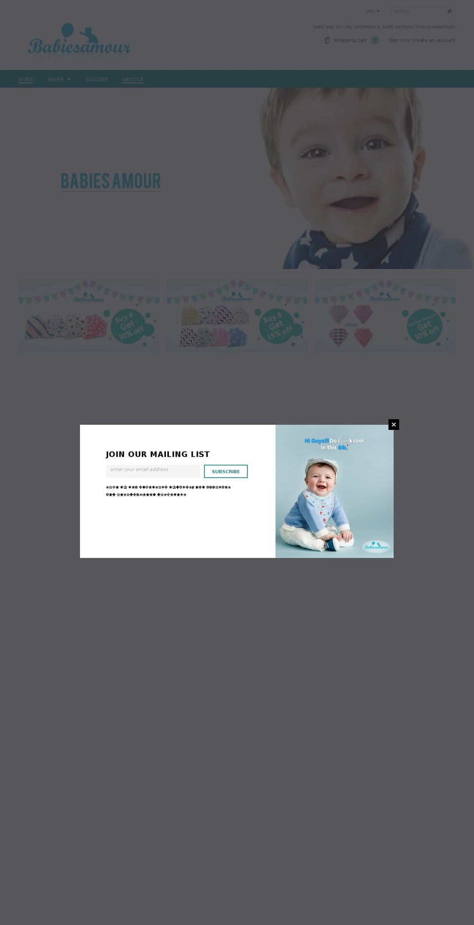 babiesamour.com — Shopify storefront screenshot