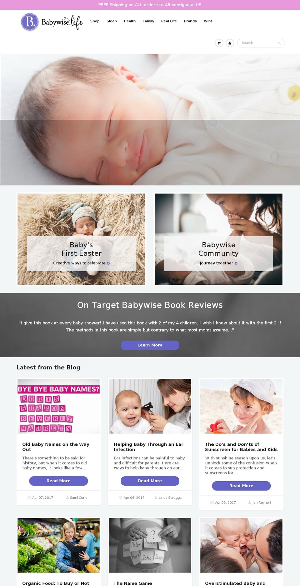 babiesandsleep.com shopify website screenshot