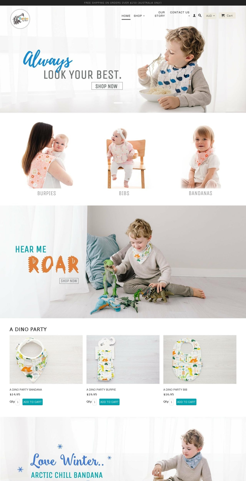 babiesbybarr.com.au shopify website screenshot
