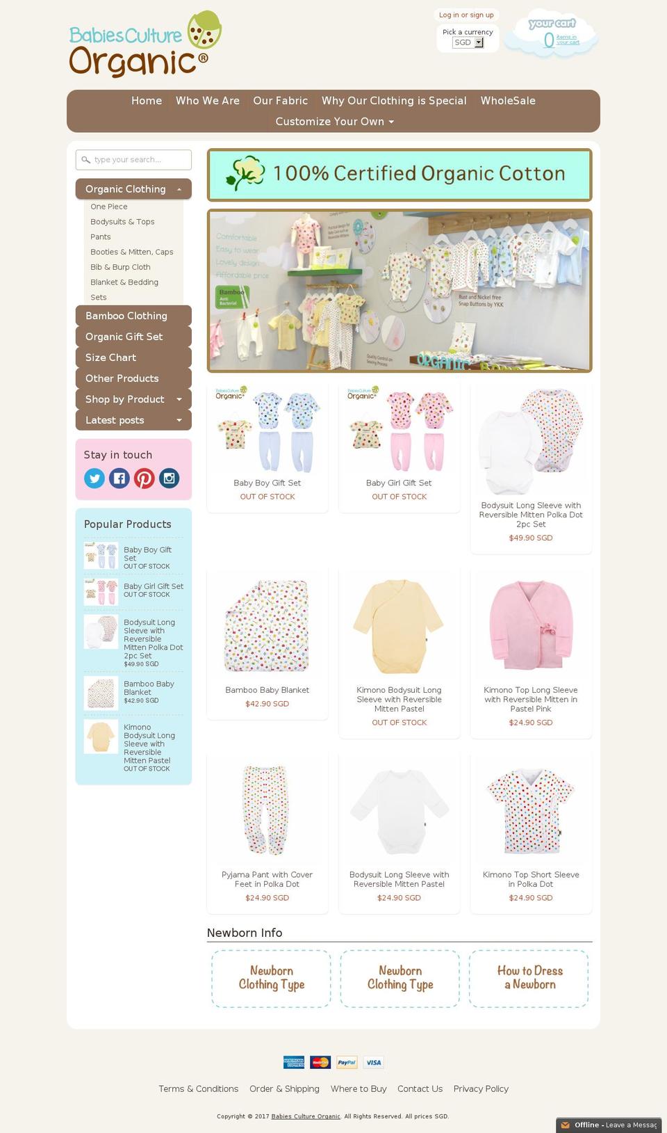 babiesculture.com shopify website screenshot